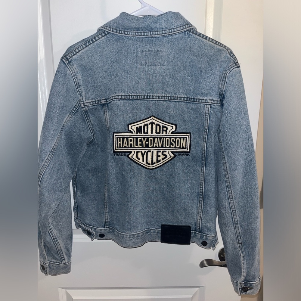 Harley Davidson Denim Jacket Small, Good Condition